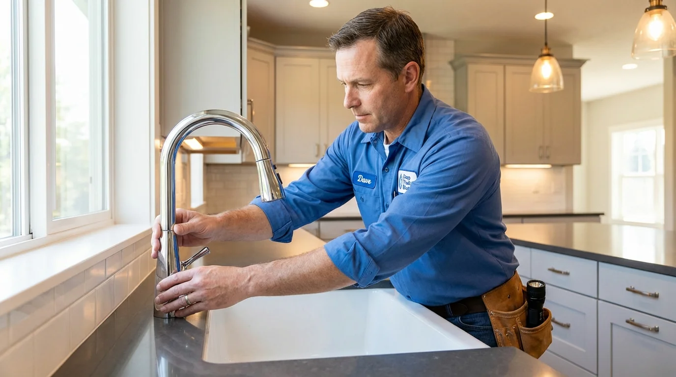 Kitchen faucet installation by Johns Plumbing LLC in French Camp
